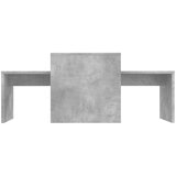  Komplet klubskih mizic betonsko siv 100x48x40 cm iverna plošča, (20715760) | Shoptok.si