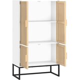  Visoka komoda bijela 70 x 35 x 125 cm od konstruiranog drva | shoptok.hr