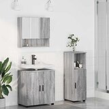  Set namještaja za kupaonicu Zidne s pohranom 3 pcs Siva Sonoma Cijene
