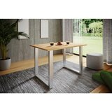 MID.YOU Jedilna Miza Xona, Barva Hrasta, Srebrna, 80x50cm | Shoptok.si