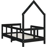  Za dječji krevet crni 70 x 140 cm od masivne borovine | shoptok.hr