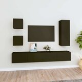  5-dijelni set TV ormarića crni od konstruiranog drva Cijene