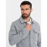 Ombre Men's lightweight fleece jacket with viscose - gray | Eponuda.ba