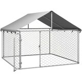  Vanjski kavez za pse s krovom 200 x 200 x 150 cm | shoptok.hr