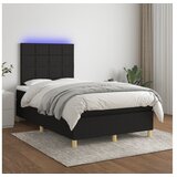  Box spring s madracem LED crni 120 x 200 cm od tkanine | shoptok.hr
