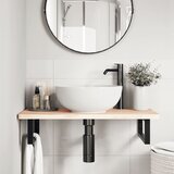  Nosači polica za umivaonik 2 kom crni pravokutni čelični Crna 15 x 35 cm | Shoptok.si