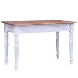  Radni stol s ladicama bijeli 117 x 57 x 75 cm masivni mahagonij | shoptok.hr