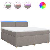 vidaXL Krevet s oprugama i madracem smeđesivi 180x200 cm tkanina | shoptok.hr