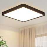 Nettlife LED stropna svetilka, ravna, za spalnico, 23 cm, 18 W, kvadratna, črna, 3000 K, (22111359) | Shoptok.si