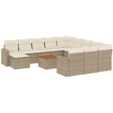 Maison Chic Seti vrtnega pohištva - Vrtna garnitura - Vrtni pohištvo set 13-delna z blazinami bež poli ratan, (21809778) | Shoptok.si