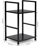 ModernHome LOFT polica za knjige, 2 razine | shoptok.hr
