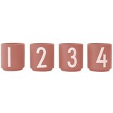 Design Letters set od 4 tamnoružičaste šalice od imitacije porculana, 0,5 l | shoptok.hr