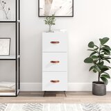  Komoda sjajna bijela 34,5 x 34 x 90 cm od konstruiranog drva | shoptok.hr