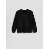 Reserved Pamučna majica dugih rukava - crno | shoptok.hr