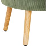 MID.YOU KOKTAJL FOTELJ, zelena, ekru les, tekstil | Shoptok.si