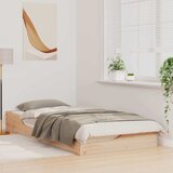 Krevetna konstrukcija Smeđa 80 x 200 cm Čvrsto borovo drvo Bež | Shoptok.si