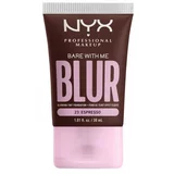 NYX Professional Makeup Bare With Me Blur Tint Foundation mat puder s srednjo prekrivnostjo 30 ml Odtenek 23 espresso
