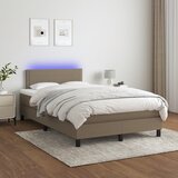 The Living Store Box spring postelja z vzmetnico LED taupe 120x200 cm blago - Box Spring Postelja, (21516742) Cene