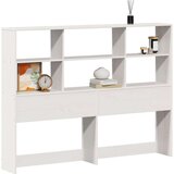 vidaXL Vzglavje s predelki bela 120 cm trdna borovina | Shoptok.si