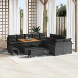  Sjedeća garnitura za vrt 13 kom. Crna poliratan 306 x 289 x 85 cm | Shoptok.si