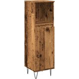 vidaXL Kopalniška omarica starinski les 30x30x100 cm inženirski les | Shoptok.si