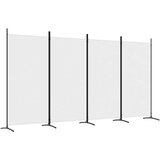 Sobna pregrada s 4 panela bijela 346 x 180 cm od tkanine | shoptok.hr
