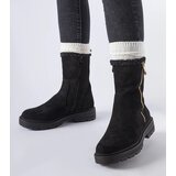 Gemre Black insulated ankle boots with a zipper Sunnyslope | Shoptok.si