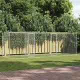 vidaXL Kavez za pse Srebrno 600 x 200 x 200 cm Cinkani čelik Cijene