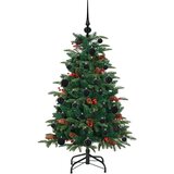 vidaXL Umestno božično drevo Zelena 120 cm PVC, kovina in plastika | Shoptok.si