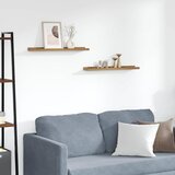 Polica na zidu 2 pcs Smeđa 60 x 9 x 3 cm Konstruirano drvo | Eponuda.com
