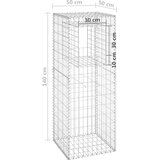  Gabionska stupna košara 50 x 50 x 140 cm željezna | shoptok.hr
