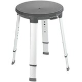 Wenko Secura Premium Kopalniški stol (Nastavitev višine: 43 cm - 52,5 cm, Nosilnost: 130 kg, Antracit) | Shoptok.si