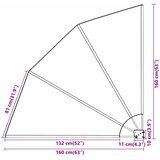  Zaslon za privatnost na balkonu 160 x 160 cm Poliester Krem | shoptok.hr