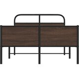  Okvir kreveta bez madraca smeđa boja hrasta 135x190 cm drveni | Eponuda.com
