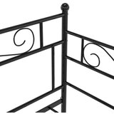  Za krevet na razvlačenje crni metalni 90 x 200 cm | shoptok.hr