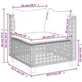 vidaXL 8-dijelni set vrtnih sofa od poliratana s jastucima sivi | shoptok.hr