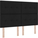 Box Postelja s škatlastim osnovanjem z vzmetnico Črna 160x200 cm Tkanina, (22067400) | Shoptok.si