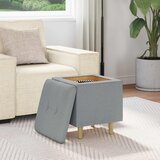 Otoman s pohranom Svijetlo siva 40 x 40 x 45 cm tkanina | Eponuda.com