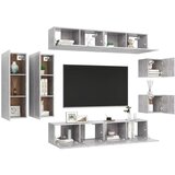  Komplet TV omaric 8-delni betonsko siva iverna plošča, (20914427) | Shoptok.si