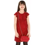 Guess Otroška obleka rdeča barva