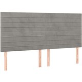  Uzglavlje svjetlosivo 160x5x118/128 cm baršunasto | shoptok.hr