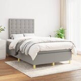 The Living Store Box spring postelja z vzmetnico svetlo siva 120x200 cm blago - Box Spring Postelja, (21516560) Cene