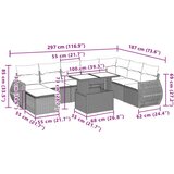 vidaXL 9-dijelni set vrtnih sofa s jastucima crni od poliratana | shoptok.hr