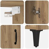  Highboard 2 pcs Umjetnički hrast Konstruirano drvo | shoptok.hr