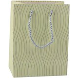  Paper Gift Bag Silver Wavy Lines 23 x 18 x 10.5 cm | shoptok.hr