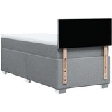 vidaXL Okvir kreveta s oprugama i madrac svjetlosivi 90x200cm tkanina | shoptok.hr