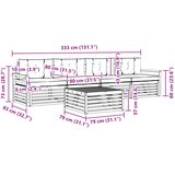  Set vanjskih sofa 5 kom. Bijela i svjetlosiva | shoptok.hr