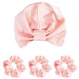 Brushworks Set satenski turban i gumica za podmlađivanje kose