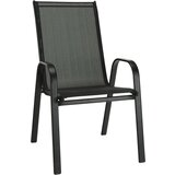 Kondela Zložljiv stol, temno siva/črna, ALDERA | Shoptok.si