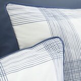 Bianca Bela/modra bombažna posteljnina za zakonsko posteljo/podaljšana 260x220 cm Marlow Check – | Shoptok.si